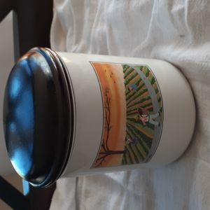 Vintage Naif 5" storage jar w/lid, Villeroy & Boch.